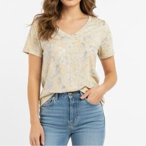 Anthropologie SOL Angeles Metallic Accent Tee – Small
